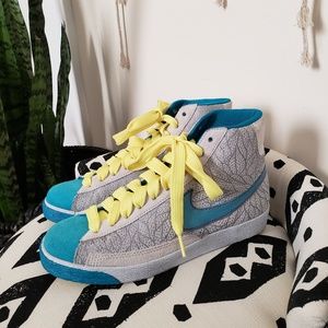 Nike Blazer High (Grass Blue/ Grey/ Yellow)